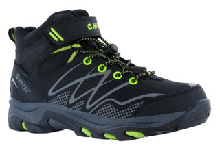 Hi-Tec Wanderschuhe Blackout Mid WP (waterproof/wasserdicht) schwarz/lime Kinder